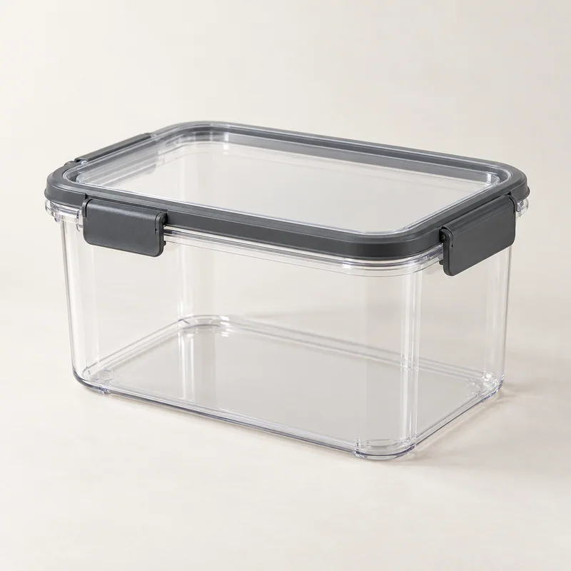 AI-generated unbranded storage bin concept; not the actual Sterilite 19 Qt. Gasket Box