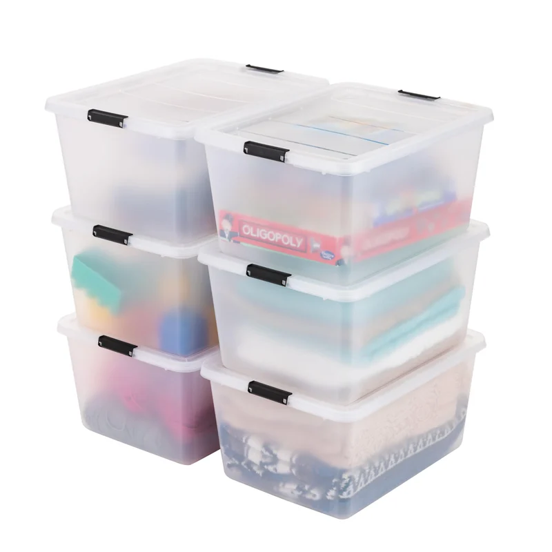 IRIS USA 32.5-quart clip boxes, 6-pack — exact Amazon ASIN B0GPS742LV